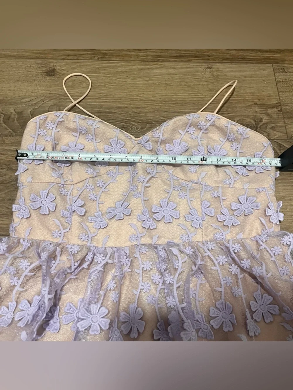 Endless Rose crochet lace layered midi dress in lilac NWT - Picture 8 of 15